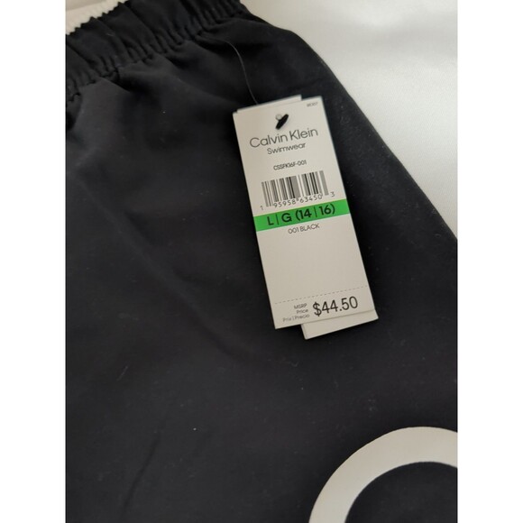 Calvin Klein Swimwear Shorts Boys L (14/16)  Black  Polyester Mesh Elastic Waist - Picture 3 of 5